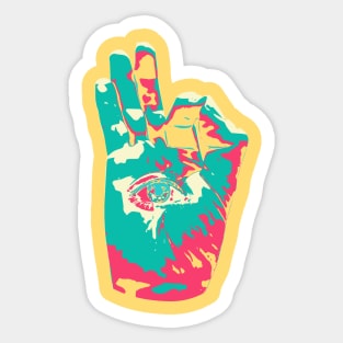 Buddhas Hand 3rd Eye Mudra Sticker